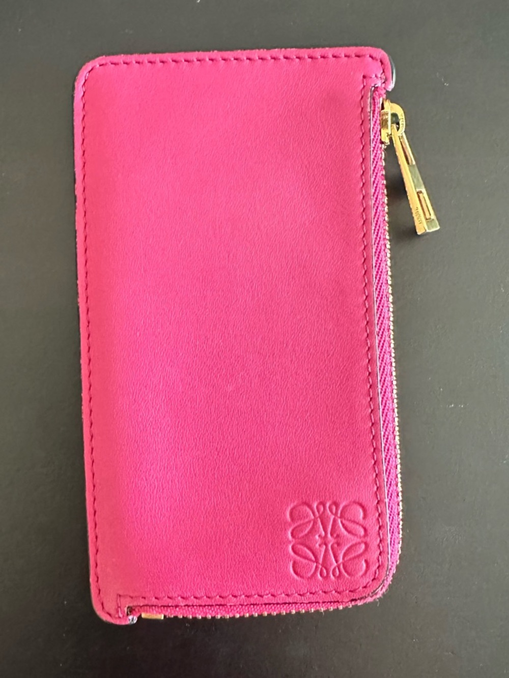 AUTHENTIC Loewe Anagram Coin Purse- hot pink - Picture 10 of 10